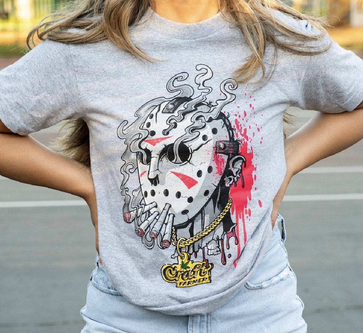 Smoked Out Jason GREY T-Shirt