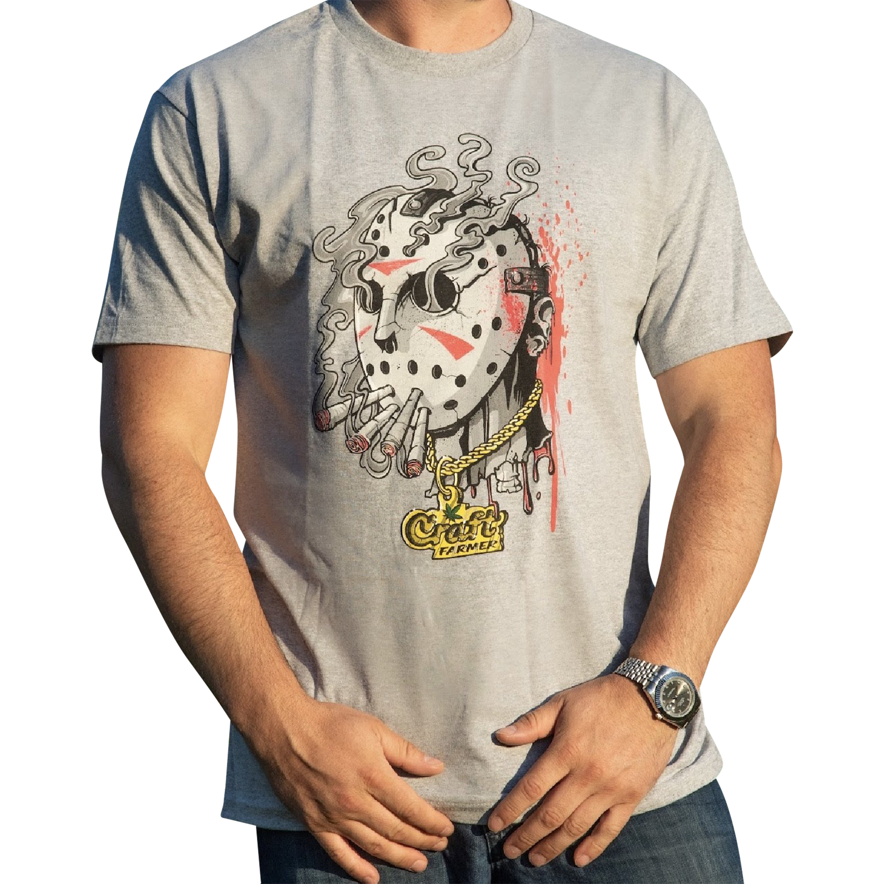 Smoked Out Jason GREY T-Shirt